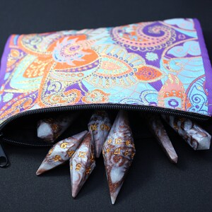 Exotic Oasis Dice Bag Oriental Design DnD Dice Pouch Middle Eastern & Central Asian Motifs image 6