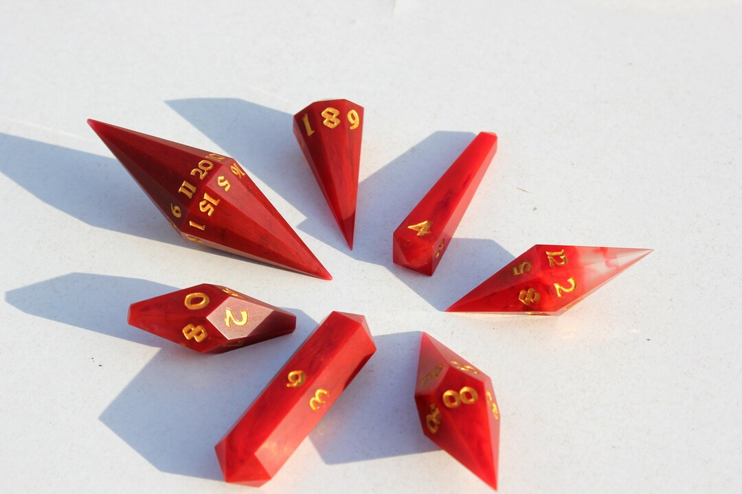 Red Crystal Dnd Dice Red Velvet Cake Damaged Etsy