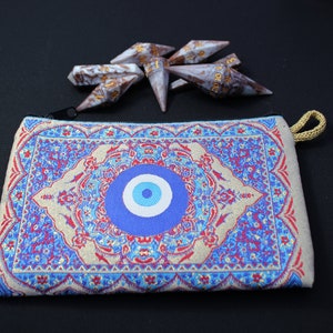 Exotic Oasis Dice Bag Oriental Design DnD Dice Pouch Middle Eastern & Central Asian Motifs Evil Eye