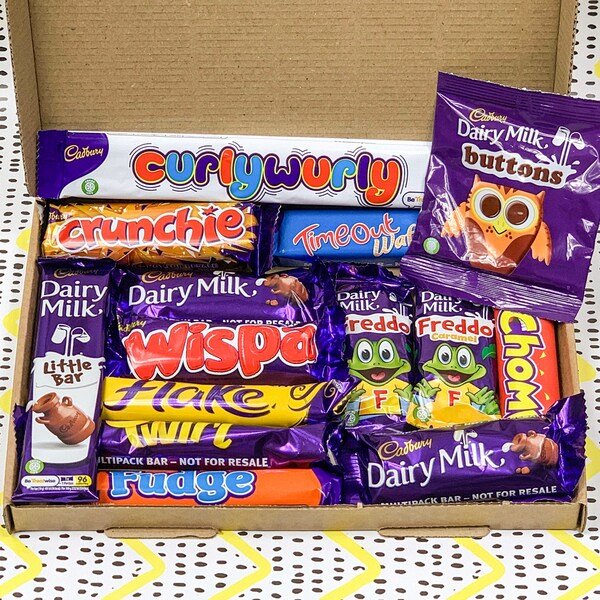 CADBURYS CHOCOLATE HAMPER Gift Box Letterbox  Personalised, Birthday, Thank You, Anniversary, Self Isolation, Dairy Milk Christmas Gift