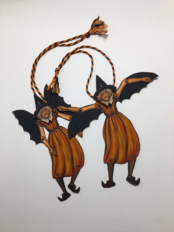 halloween flying witch vintage