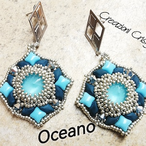 DIY ITA ENG Ocean earrings, wibeduo earrings, small earrings