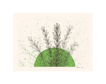 6x8" ORIGINAL Rosemary