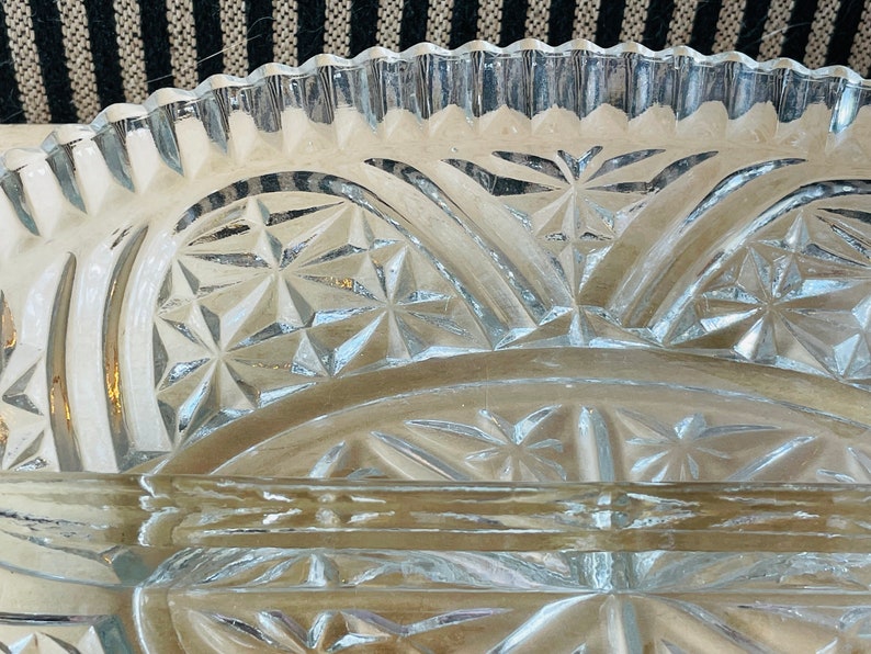 Vintage Early American Pattern Glass 10 Oval CLEAR Etsy