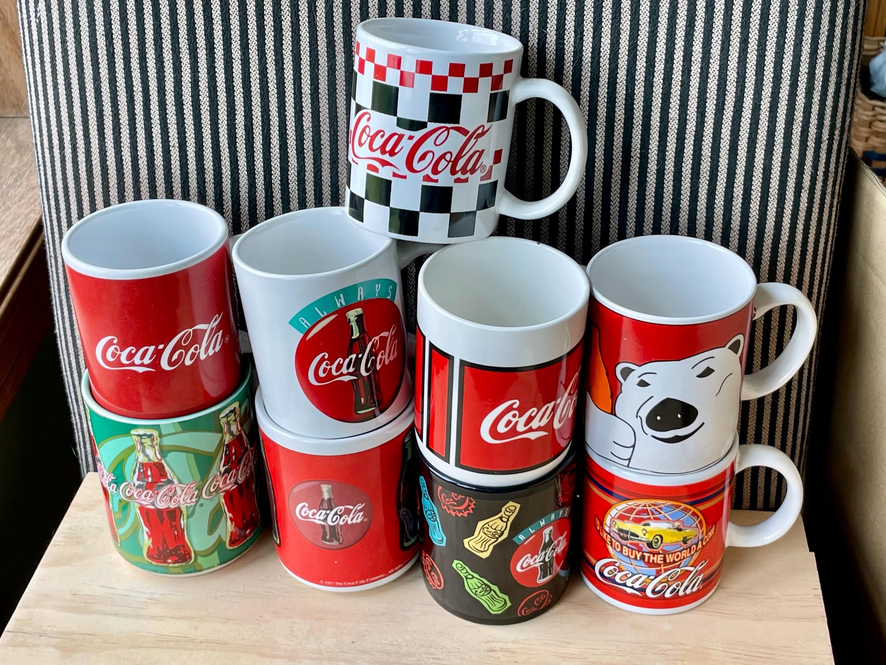 Selection of Coca Cola Mugs Vintage 1996 - 2002