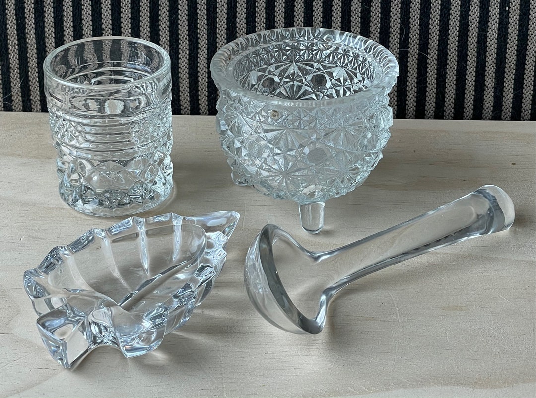 Vintage Depression Glass Crystal Clear Industries Small Nut Dish