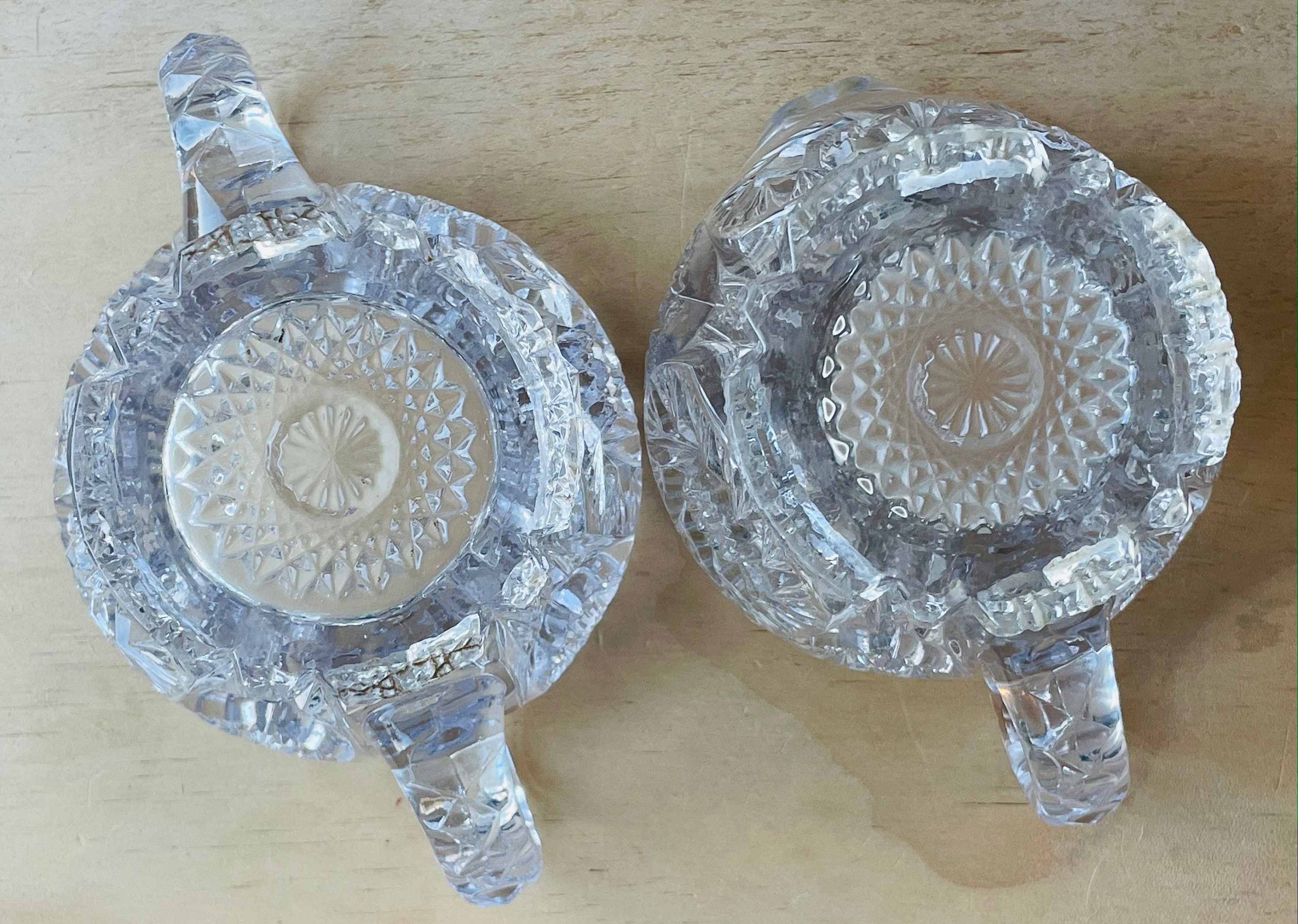 Vintage Clear Heavy Depression Glass Creamer and Sugar Bowl - Etsy