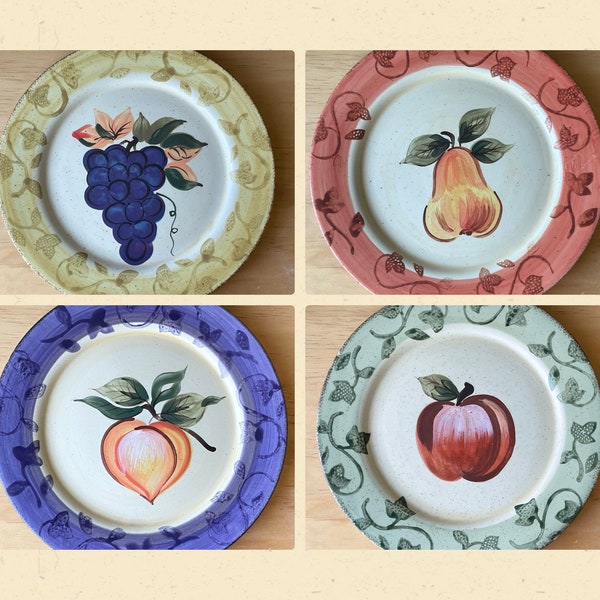 Set of Four (4) Vintage Garden Ridge 11" Dinner Plates