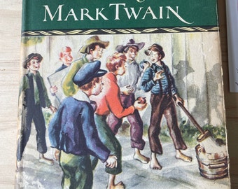 Livre vintage : Les Aventures de Tom Sawyer 1946