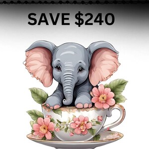 Bundle of Six Savings Trackers/Challenges with Cute Zoo Animals