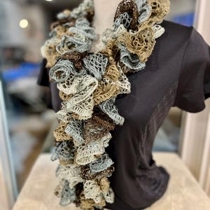 Ruffled Lace Scarf, Womens Long Scarf, Gift for Her, Mothers Day Gift | READY TO SHIP