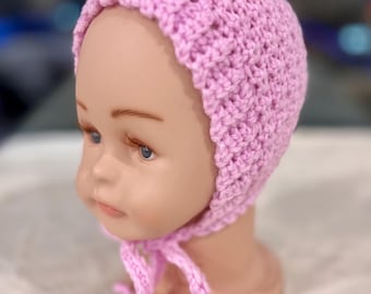 Handgemachte gehäkelte Babymütze, weiches Garn, Neugeborenen Geschenk