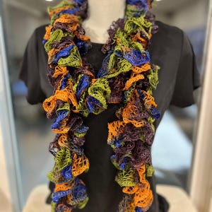 Ruffled Lace Scarf, Womens Long Scarf, Gift for Her | READY TO SHIP
