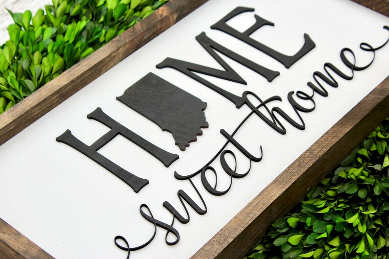Indiana Indianapolis Indiana Sign Home Sweet Home Etsy