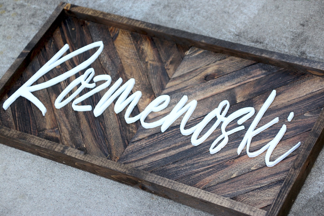 Entry Wall Decor Last Name Wall Decor Entry Name Sign Etsy