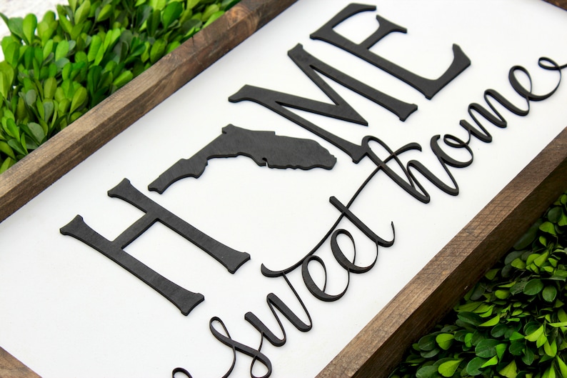 Florida | Florida Sign | Florida Decor | Florida Home Sweet Home Sign ...