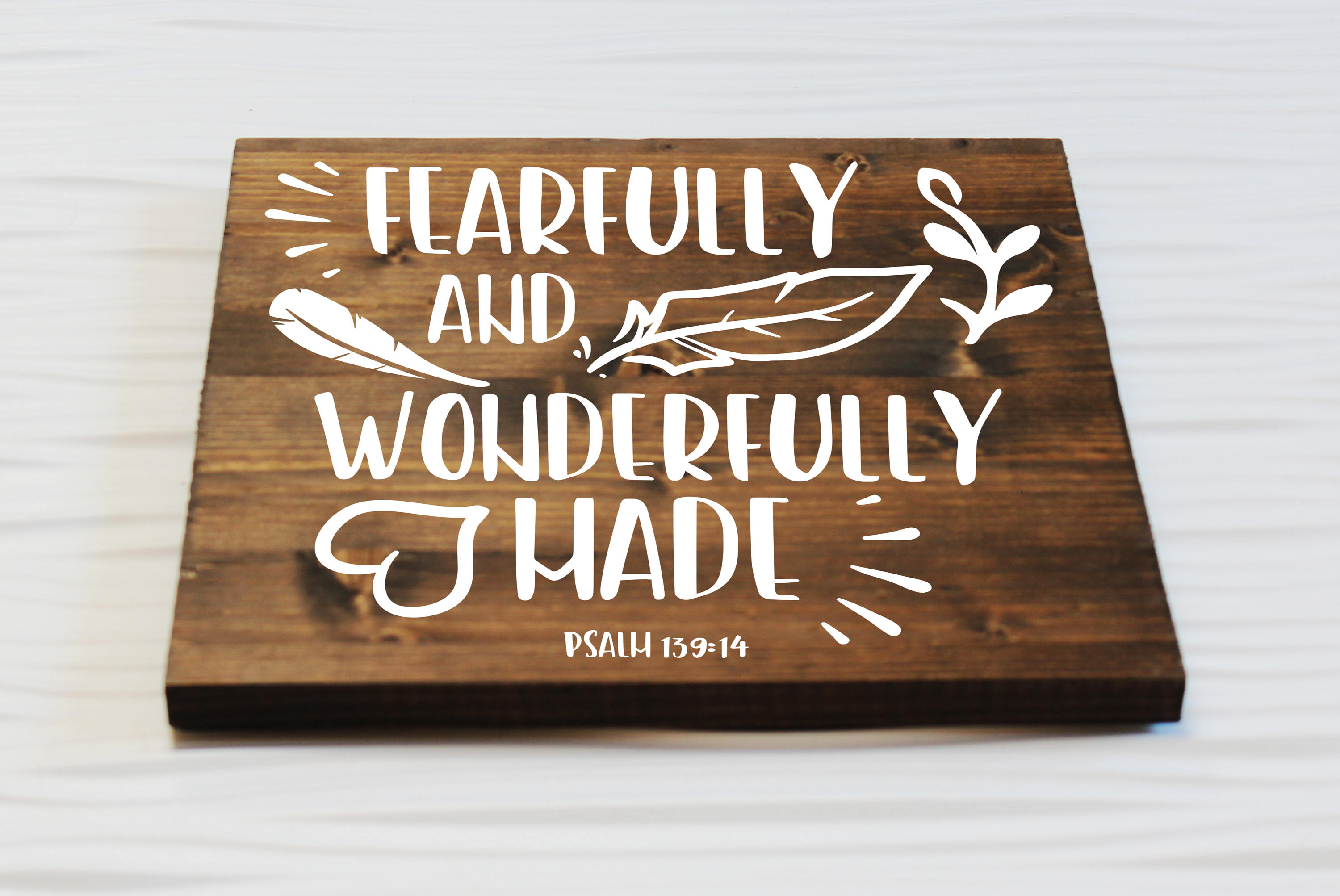 "You Are Fearfully & Wonderfully Made" Wood Sign - Boho Nursery & Kids Room Wall Art, Farmhouse Decor