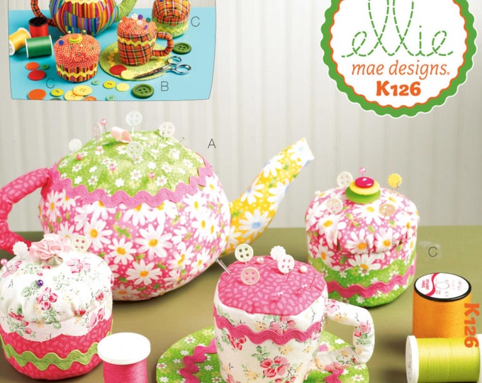 Sewing Pattern for Teapot &amp; Tea Cup Pin Cushions, Kwik Sew Pattern K126 ...