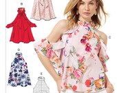 Sewing Pattern Misses 39 Sleeveless Pullover Tops, Cold Shoulder Top, McCall 39 s Pattern M7601, New Pattern, Women 39 s Blouse