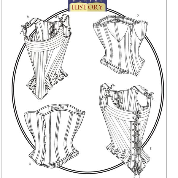 Sewing Pattern for Women's Boned Stays and Corsets, Butterick Pattern B4254, Costume, Cosplay, Steampunk,Victorian, Sizes 2 to 22