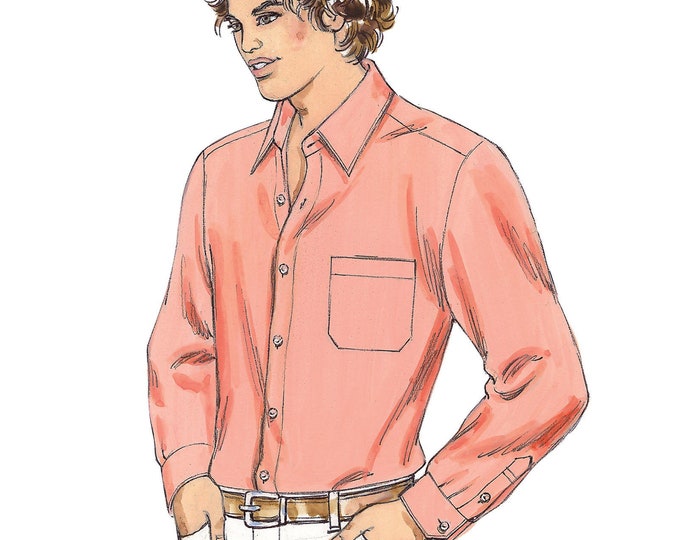 Sewing Pattern for Men's Buttondown Shirts, Kwik Sew Pattern K3422