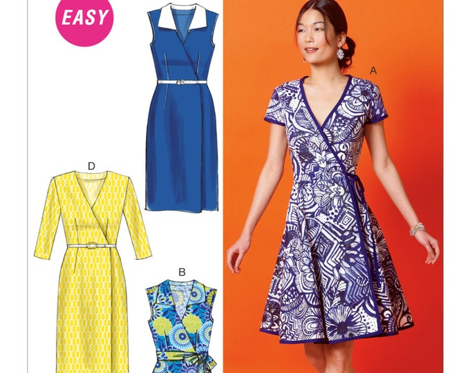 Sewing Pattern for Womens Wrap Dresses and Belt, Mccall's Pattern M6959, Womens Dresses, NEW