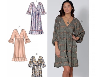 Sewing Pattern for Womens Dress, McCalls Pattern M7969, New Pattern,  Very Loose Fitting Dress, Easy Sew, Pullover Dress w/Maxi Dress Choice