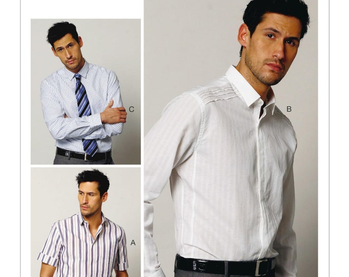 Sewing Pattern for Men's Collection of Button Down Shirts, Vogue ...