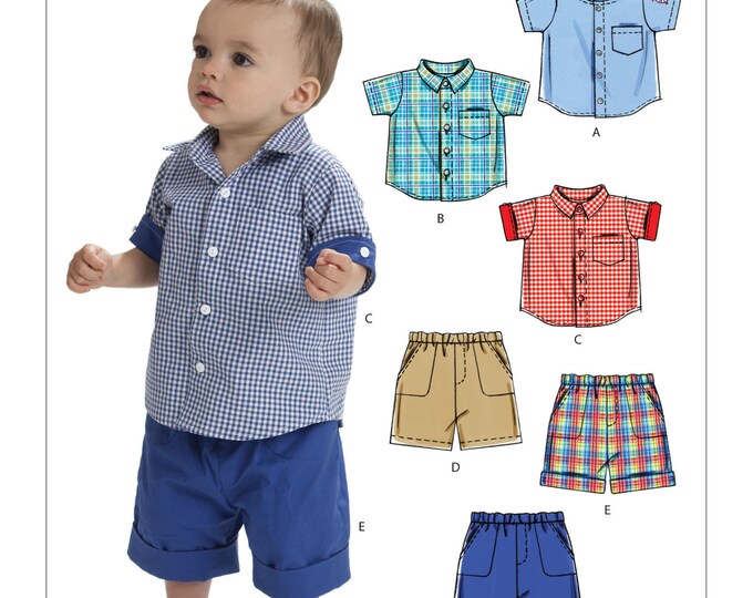 Sewing Pattern for Infants Buttondown Shirts Shorts Pants Etsy