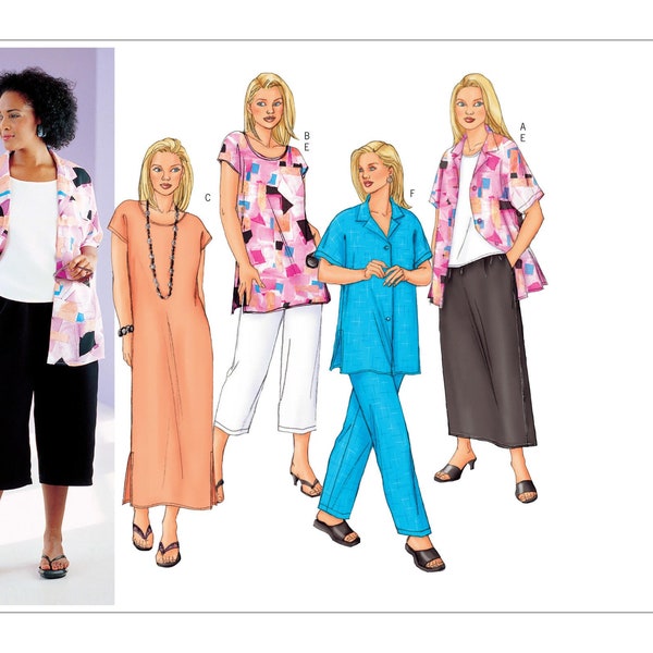 Sewing Pattern for Womens  Wardrobe: Dress, Pants, Skirt, Capris, Shirt,Tops, Butterick Pattern B3039, Womens Sewing Pattern Sizes 16W - 32W