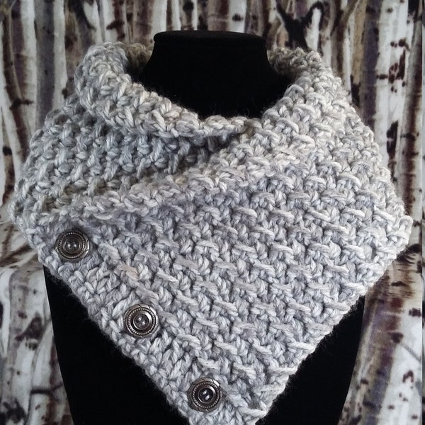 Chunky Neck Warmer *13 COLORS* Cowl Scarf, Crochet,Gift for Her, Acrylic/Wool Blend, Warm & Stylish, Button Neckwarmer Scarf,Ready to Ship