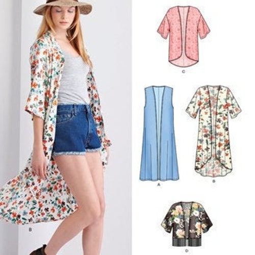 Sewing Pattern Womens Kimonos New Look Pattern 6378 New Etsy