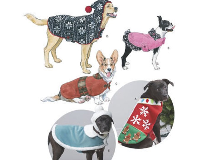 Sewing Pattern for Dog Coats Three Sizes Winter Dog Coats Etsy
