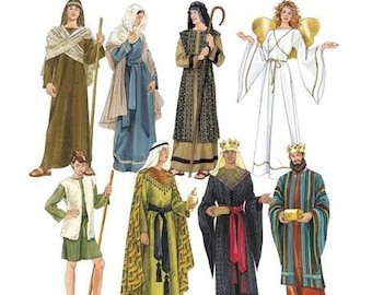 Sewing Pattern for Adult Size Christmas Play - Nativity Costumes, Simplicity Pattern 4795, Mary, Joseph, Wise Kings, Shepherds, Angel