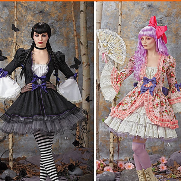 Sewing Pattern for Misses Lolita Costumes ,Simplicity Pattern  1300, Halloween Costume, Cosplay, Steampunk,Goth, Victorian