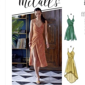 Sewing Pattern for Womens Dress, McCalls Pattern M8105, Faux Wrap Special Occasion Dress, NEW Pattern,  Sizes: 6 to 24