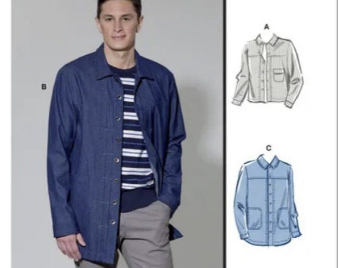 Sewing Pattern for Men's Jackets, Mccall's Pattern M8351, Mens Shirt ...