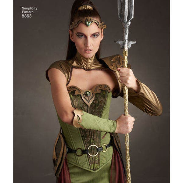 Sewing Pattern Warrior Princess, Cosplay Costume by Firefly Path, Fantasy Costumes Misses, Simplicity Pattern 8363, Halloween, Cosplay