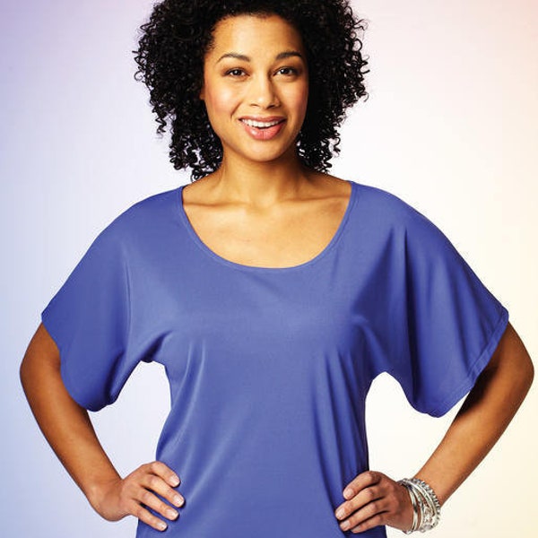 Sewing Pattern for Womens' Scoop-Neck Tops, Kwik Sew K3880, Womens Tee Shirts, Kwik & Easy Pattern, Womens Tops, Dolman Sleeves, K3880