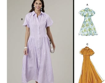 Sewing Pattern for Womens Dress, McCalls Pattern M8384, New Pattern, Womens ShirtDress, NEW Pattern, Summer Dress