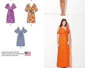 Sewing Pattern for Womens 39 Dresses in sizes XXS to XXL, Simplicity Pattern 1375, Maxi, Cold Shoulder, Deep V Neck, Easy Sew New Pattern