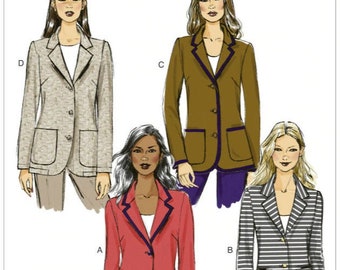 Sewing Pattern for Womens' Jackets, Butterick Pattern B5926, Classic Notched Collar Blazer, Womens Blazers in Reg & Petite Sizes