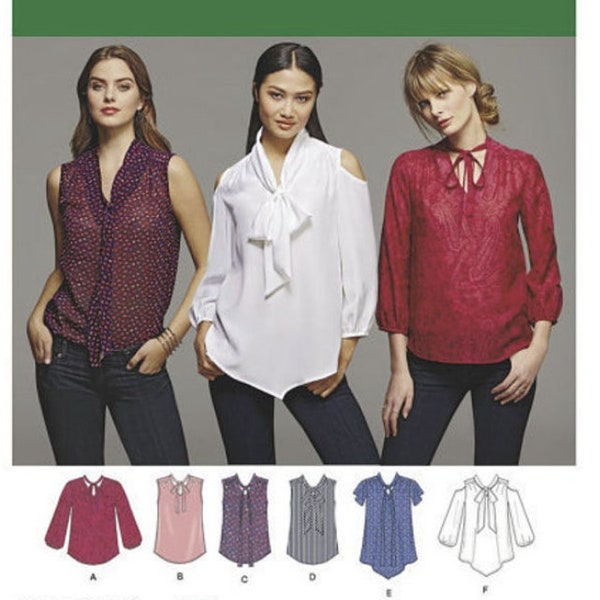 Sewing Pattern for Womens Tops, Simplicity Pattern S8131, Misses Loose Fitting Tops, NEW Pattern, Womens Blouses