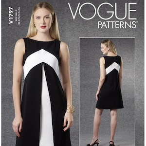 Sewing Pattern for Womens Dress, Vogue Pattern V1797,  Designer Tom and Linda Platt, V1614, Misses Designer Dress Pattern