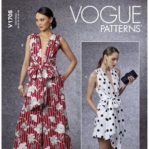 Sewing Pattern for Womens JUMPSUIT or ROMPER, Vogue Pattern V1708, Easy Sew Pattern, New Pattern, Summer Style Vogue, OOP