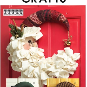 Sewing Pattern for Christmas & Winter Hanging Decorations, McCall's Pattern 5205, Halloween, Seasonal Door Wreath Patterns, M5205