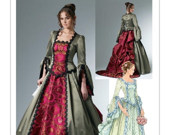 Sewing Pattern for Womens Costume Dress, McCall's Pattern M6097, Victorian Dress w/Train & Bustle, Wedding, Historical Costume, Cosplay
