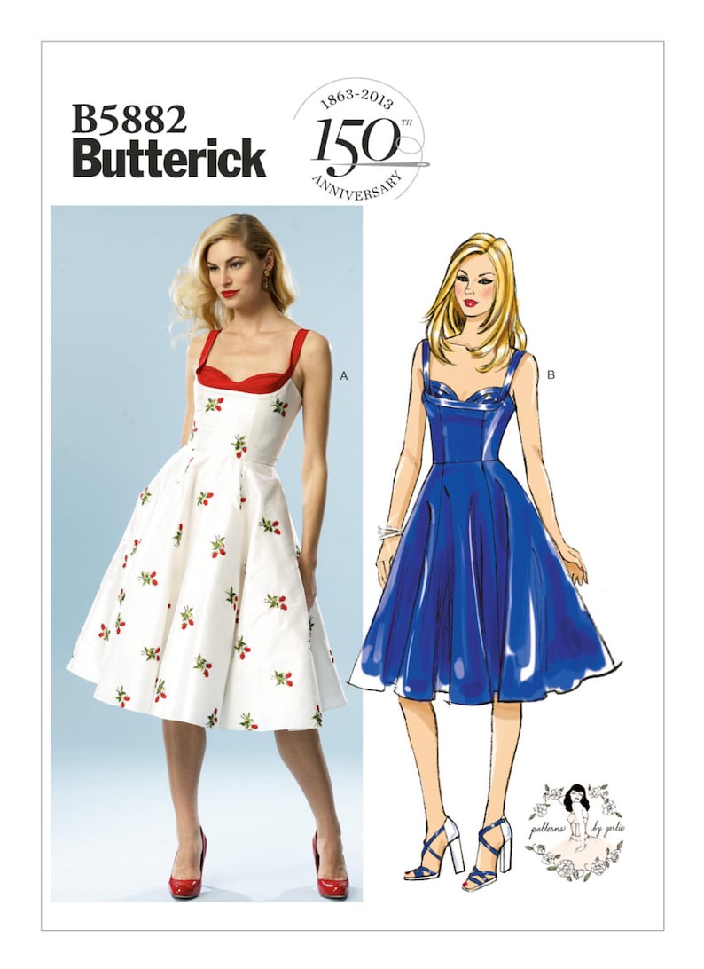 Sweetheart Neckline Dress Pattern
