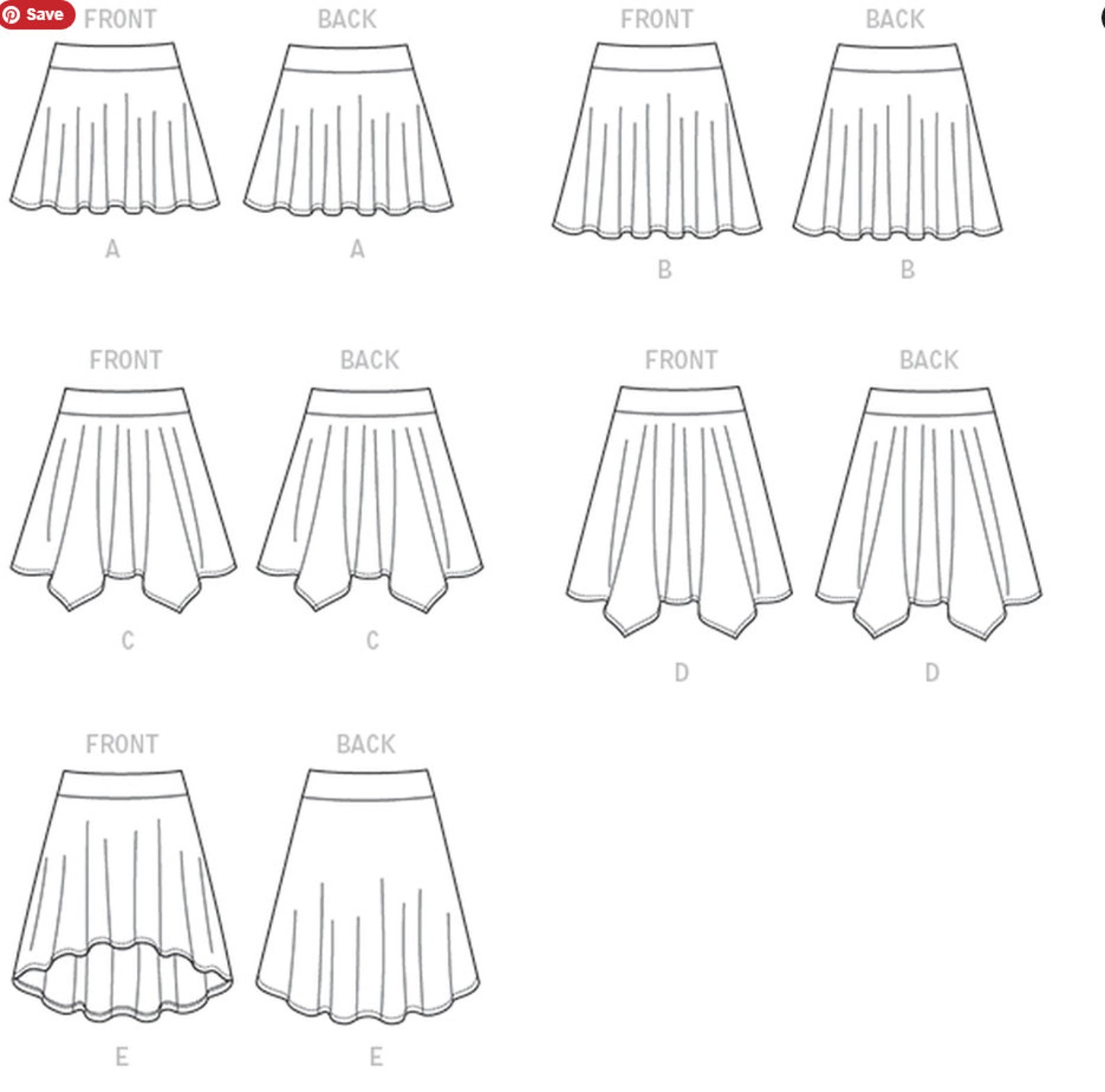 Sewing Pattern for Children's/girls' SKIRTS Mccalls Etsy