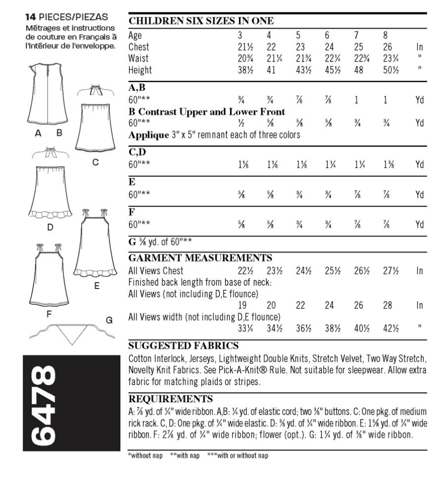 Sewing Pattern for GIRLS Dresses with Scarf New Look Pattern | Etsy